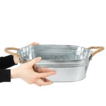 Produkt Miska owalna 35 cm x 21,5 cm wys. 11,5 cm, cynk błyszczący