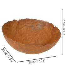 Produkt Okrągła metalowa miska z powierzchnią o fakturze rdzy, 20 cm