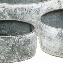 Produkt Dekoracyjna metalowa miska okrągła szara Ø22/18,5/14,5cm
