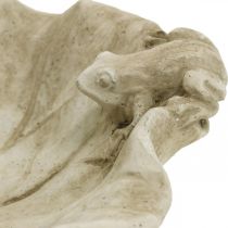 Produkt Kąpiel dla ptaków z żabami, betonowa figura ogrodowa, wanna dla ptaków liść lotosu szer.21cm wys.7cm