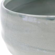 Miska ceramiczna, donica falista, dekoracja ceramiczna owalna Ø18,5cm W7,5cm