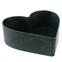 Produkt Miska dekoracyjna z tworzywa sztucznego w kształcie serca, antracytowa 24/21 cm, zestaw 2 szt