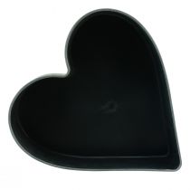 Produkt Miska dekoracyjna z tworzywa sztucznego w kształcie serca, antracytowa 24/21 cm, zestaw 2 szt