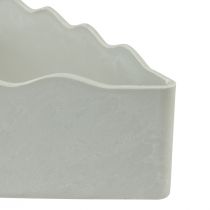 Produkt Miska plastikowa miska na rośliny serce biało-szara 21×14,5×5,5cm