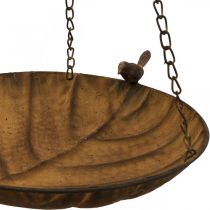 Produkt Dekoracyjna miska do zawieszania dekoracji ogrodowych w kolorze rdzy Ø31cm dł.62cm