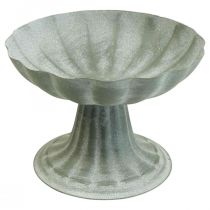 Dekoracyjna miska z nóżką metalowa miska vintage W12cm Ø17cm