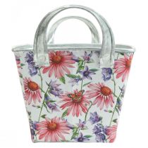 Produkt Jardiniere wiosenna skrzynka na kwiaty ozdoba metalowa 20×12,5×10cm