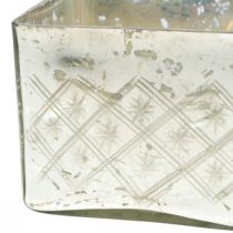 Szklany słoik z pokrywką shabby szklana dekoracja szampana 14×14×14,5cm