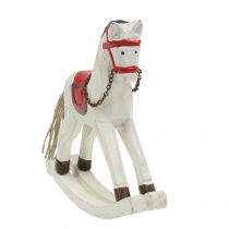 Produkt Koń na biegunach Drewno Czerwony, Biały 19cm x15cm