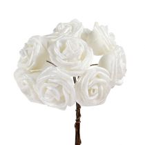 Produkt Róże piankowe białe z masą perłową Ø2,5cm 120szt.