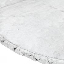 Produkt Dekoracyjny drewniany krążek z białą korą ze sklejki podkładowej Ø20cm