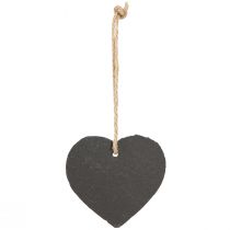Produkt Tablica łupkowa małe serce do zawieszenia czarna 7,5cm 6szt