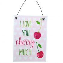 Tabliczka wisząca "Cherry" 17cm x 12cm 4szt.