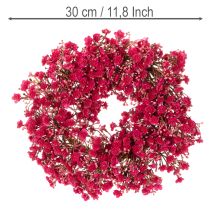 Produkt Wianek ze sztucznych kwiatów, dekoracja z gipsówki, 30cm