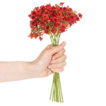 Produkt Sztuczna gipsówka, czerwona, bukiet jako dekoracja kwiatowa, 30cm, 10 szt.