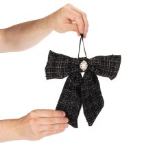 Produkt Kokarda materiałowa z broszką i zawieszką, kratka, 24cm, 2 sztuki