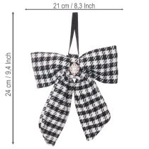 Produkt Kokarda materiałowa z broszką i zawieszką, kratka, 24cm, 2 sztuki
