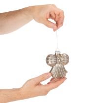 Produkt Szklane bombki choinkowe, kokarda do zawieszenia, 10cm, 2 sztuki