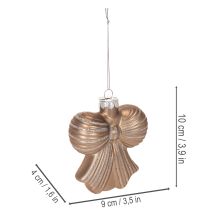 Produkt Szklane bombki choinkowe, kokarda do zawieszenia, 10cm, 2 sztuki