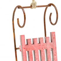 Produkt Sanki czerwone, rdzawe do zawieszenia 11cm 6szt