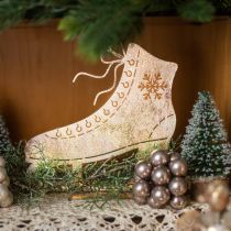 Produkt Metal Ice Skate, dekoracja zimowa, Deco Ice Skate, Boże Narodzenie Golden Antique Look H22,5cm