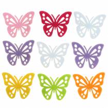 Filcowy Motyl Stół Dekoracja Asortyment 3,5×4,5cm 54 sztuki Różne kolory