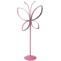 Produkt Stojak dekoracyjny motyl metalowy fuksja złoty wys. 29cm 2 szt