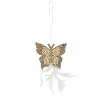 Produkt Filcowy motyl wiszący kremowy Dekoracja ślubna 16cm