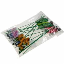 Produkt Dekoracyjny motyl na patyczku, wiosenna dekoracja w kształcie kwiatka 16 sztuk