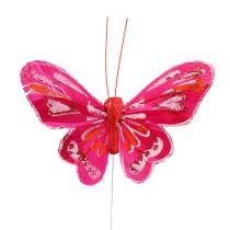 Motyl 9,5cm Różowy 12szt