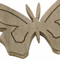 Drewno motylkowe białe, kremowe, brązowe różne 4 cm 72 szt. Dekoracja stołu Wiosna