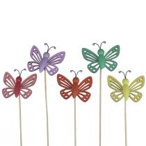 Produkt Dekoracja wiosenna korki kwiatowe dekoracja drewniana motyle 6×8cm 10szt