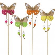 Kwiatowa dekoracja z motyla do przyklejania 7 × 5 cm 16 sztuk