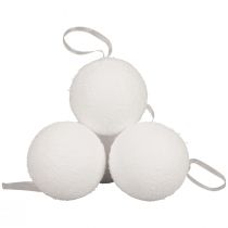 Produkt Dekoracyjny wieszak na śnieżki sztuczny śnieg Ø5,5cm 6szt