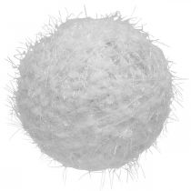 Snowball dekoracja zimowa kula dekoracyjna biała wełna Ø15cm 3szt