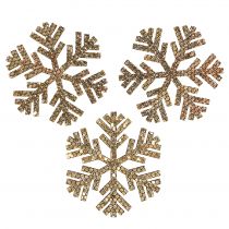 Produkt Płatki śniegu złote Dekoracje świąteczne Ø4cm 48szt