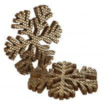 Produkt Płatki śniegu złote Dekoracje świąteczne Ø4cm 48szt