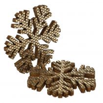 Produkt Złota śnieżynka dekoracja świąteczna Ø4cm 48 szt