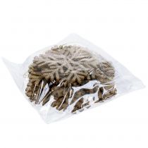 Produkt Płatek śniegu złoty do zawieszenia Ø8cm - Ø12cm 9St