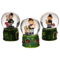 Produkt Kula śnieżna z talizmanem na szczęście i figurką kominiarza, 4 cm, 3 sztuki