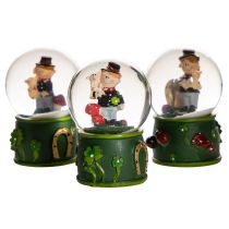 Produkt Kula śnieżna z talizmanem na szczęście i figurką kominiarza, 4 cm, 3 sztuki