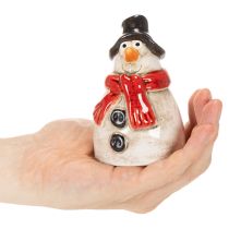 Produkt Figurka bałwana z czerwonym szalikiem, dekoracja świąteczna, 10 cm