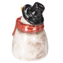 Produkt Figurka bałwana z czerwonym szalikiem, dekoracja świąteczna, 10 cm
