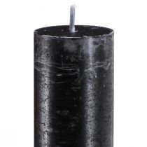 Produkt Świece czarne świece w sztyfcie w jednolitym kolorze 34x300mm 4 szt