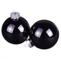 Produkt Bombki choinkowe czarne Szklane bombki Ø6cm 24 szt