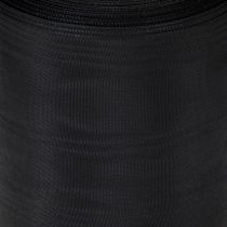Produkt Czarna wstążka do wieńca 125mm 25m - Elegancka wstążka żałobna do florystyki i dekoracji, wstążka octanowa