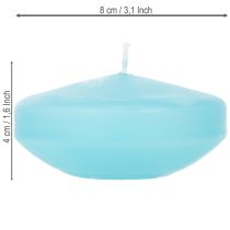 Produkt Pływająca świeca, kształt okrągły, do dekoracji świątecznych i imprez, do oczek wodnych i dekoracji stołu, 8 cm, 8 sztuk