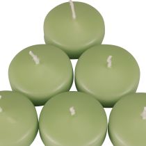 Świece pływające zielone Świece Wenzel miękkie zielone 30×50mm 8szt