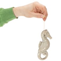 Produkt Wisząca dekoracja w kształcie konika morskiego do salonu i łazienki, w morskim, letnim stylu, 15 cm, 2 sztuki