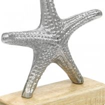 Rozgwiazda metalowa, dekoracja morska, rzeźba dekoracyjna srebrna, kolory naturalne wys.18cm